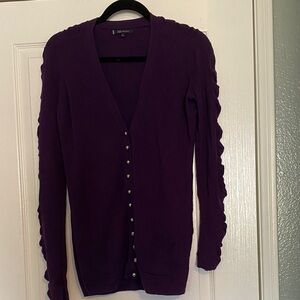 Purple Cardigan Sweater